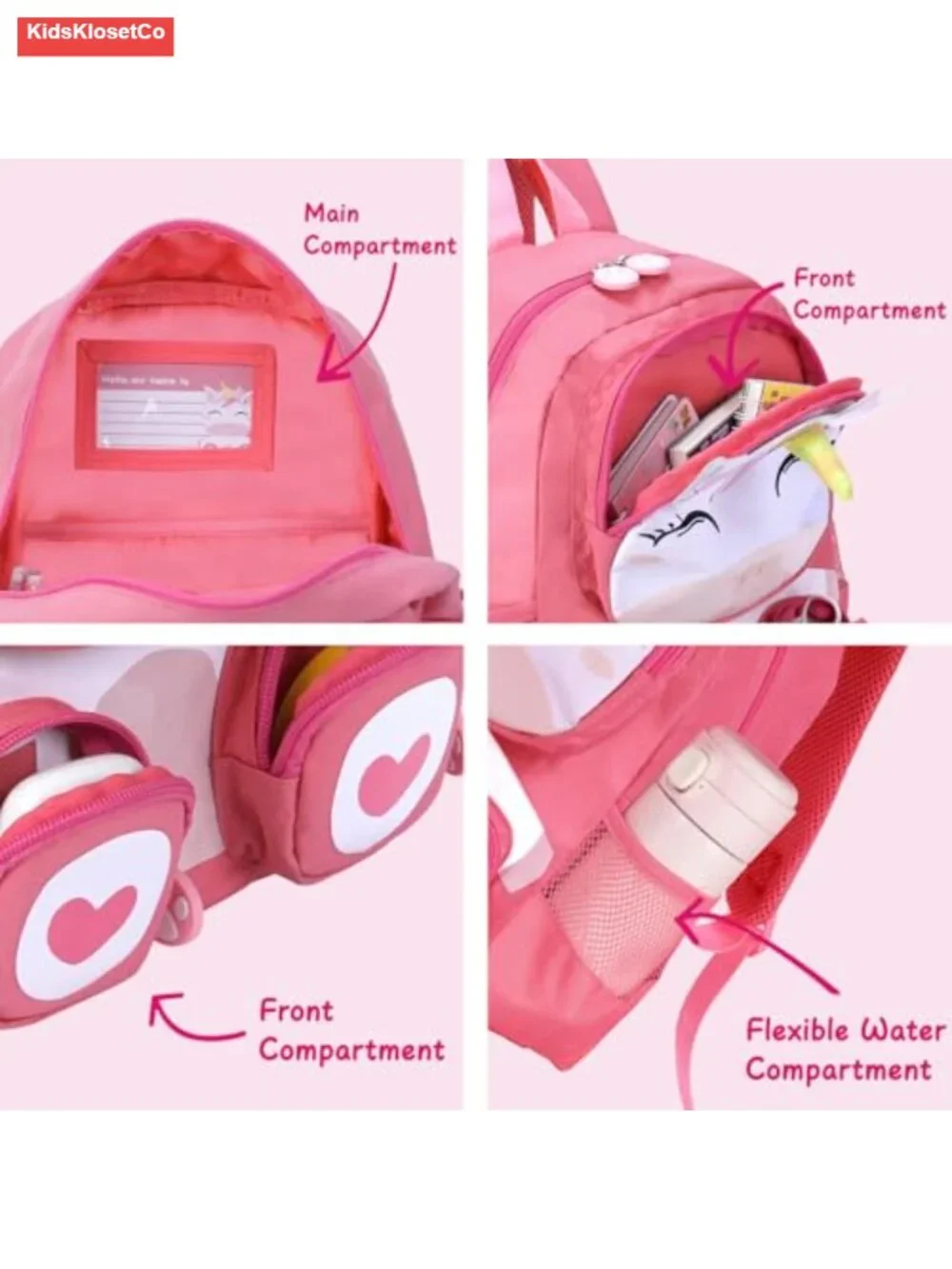 Toddler Unicorn Backpack for Girls 2-5 - Waterproof School Bag with Chest Buckle